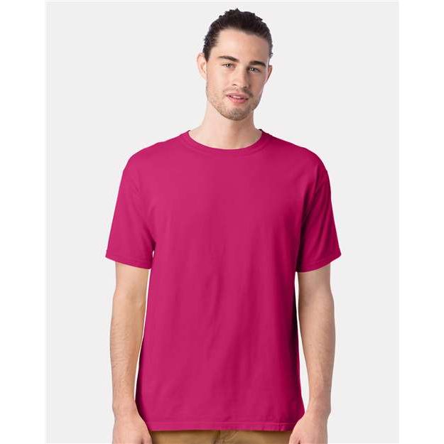 ComfortWash by Hanes Garment-Dyed T-Shirt - Peony Pink - ComfortWash by Hanes GDH100 ComfortWash by Hanes