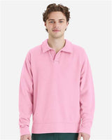 ComfortWash by Hanes Unisex Garment-Dyed Polo Collar Sweatshirt - ComfortWash by Hanes GDH490