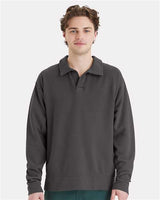 ComfortWash by Hanes Unisex Garment-Dyed Polo Collar Sweatshirt - ComfortWash by Hanes GDH490