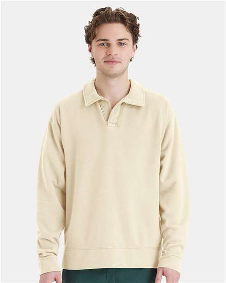 ComfortWash by Hanes Unisex Garment-Dyed Polo Collar Sweatshirt - ComfortWash by Hanes GDH490