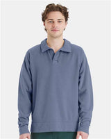 ComfortWash by Hanes Unisex Garment-Dyed Polo Collar Sweatshirt - ComfortWash by Hanes GDH490