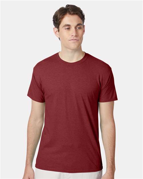 Hanes Perfect-T Triblend T-Shirt - Athletic Cardinal Heather - Hanes 42TB Hanes