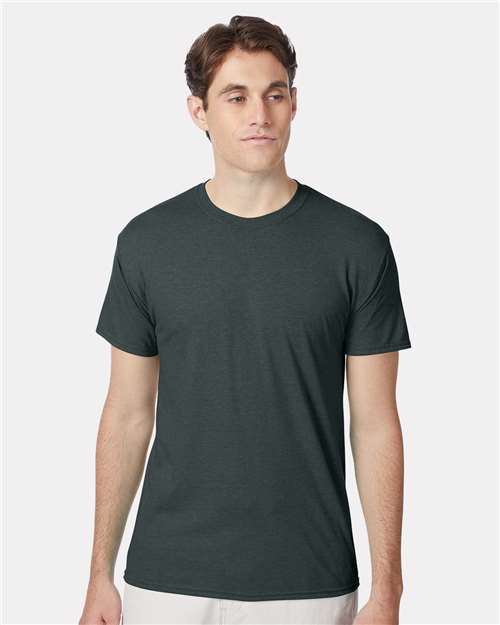 Hanes Perfect-T Triblend T-Shirt - Athletic Green Heather - Hanes 42TB Hanes Athletic Green Heather S