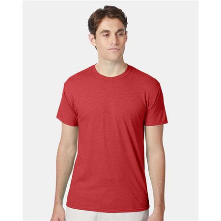 Hanes Perfect-T Triblend T-Shirt - Athletic Red Heather - Hanes 42TB Hanes