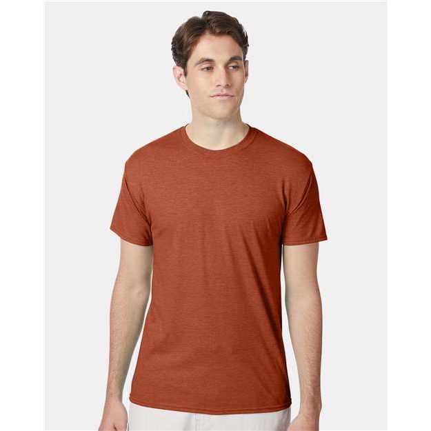 Hanes Perfect-T Triblend T-Shirt - Texas Orange Heather - Hanes 42TB Hanes Texas Orange Heather S