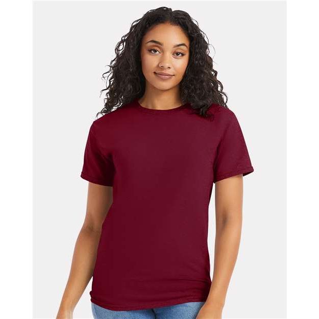 Hanes Essential-T T-Shirt - Athletic Cardinal - Hanes 5280 Hanes