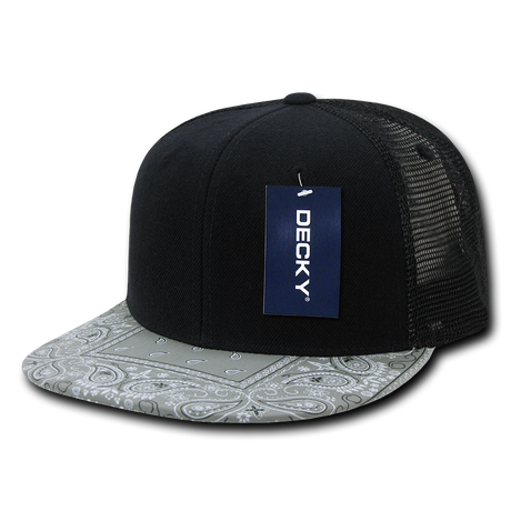 Decky 6 Panel High Profile Structured Bandanna Bill Trucker | Decky 1083