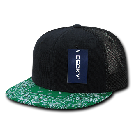 Decky 6 Panel High Profile Structured Bandanna Bill Trucker | Decky 1083