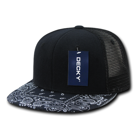 Decky 6 Panel High Profile Structured Bandanna Bill Trucker | Decky 1083