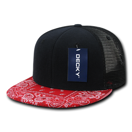 Decky 6 Panel High Profile Structured Bandanna Bill Trucker | Decky 1083