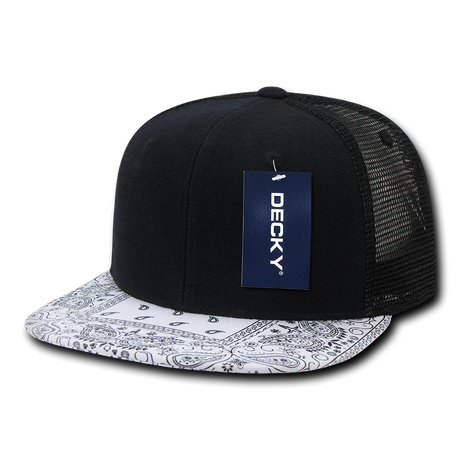 Decky 6 Panel High Profile Structured Bandanna Bill Trucker | Decky 1083
