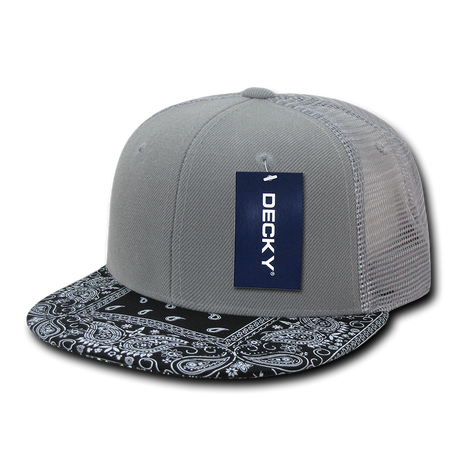 Decky 6 Panel High Profile Structured Bandanna Bill Trucker | Decky 1083