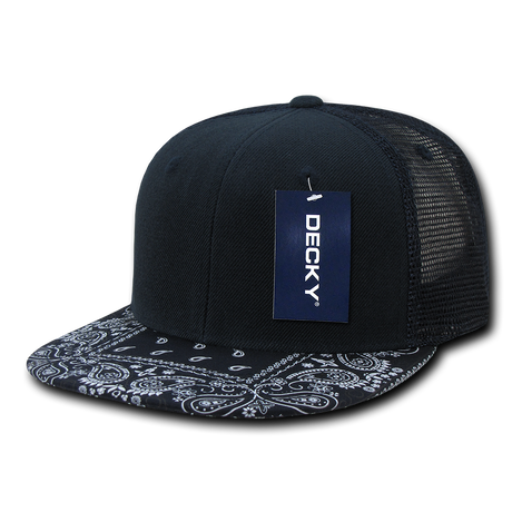 Decky 6 Panel High Profile Structured Bandanna Bill Trucker | Decky 1083