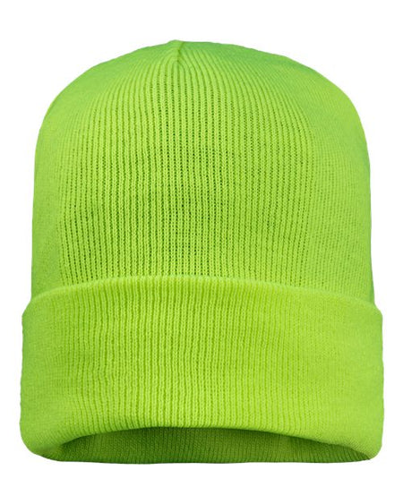 Sportsman 12" Fleece Lined Cuffed Beanie - Sportsman SP12FL Sportsman Safety Yellow One Size