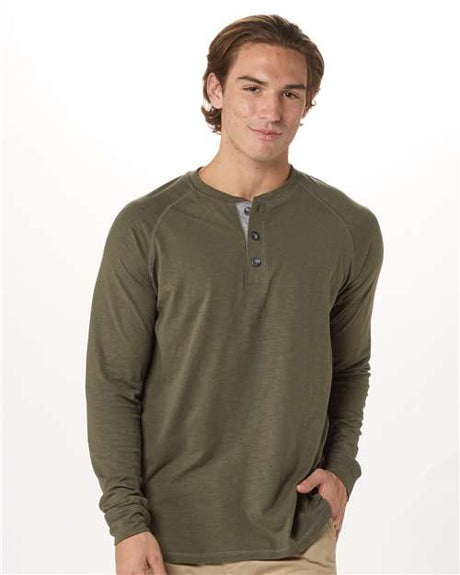 Boxercraft Unisex Henley Long Sleeve T-Shirt - Boxercraft BM3101