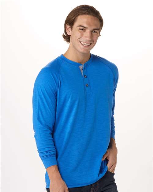 Boxercraft Unisex Henley Long Sleeve T-Shirt - Boxercraft BM3101