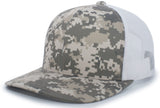 Pacific Headwear Camo Snapback Trucker Cap 108C