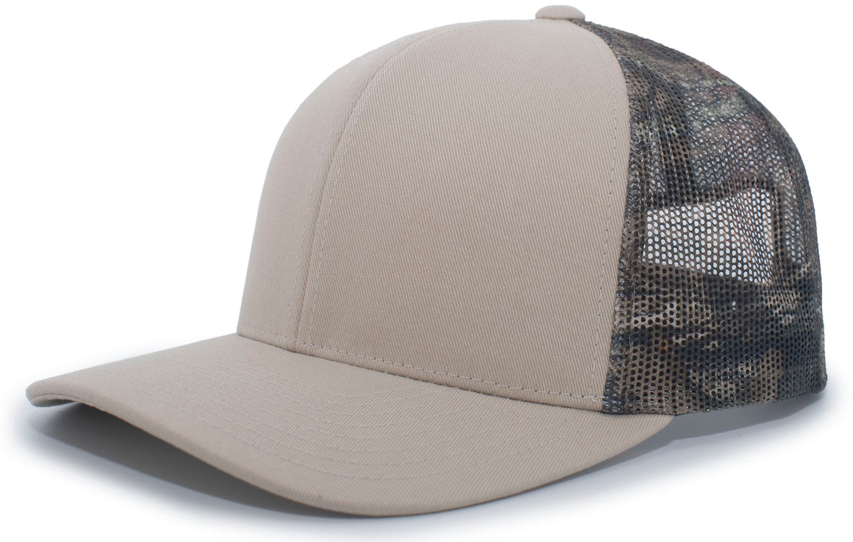Pacific Headwear Camo Snapback Trucker Cap 108C