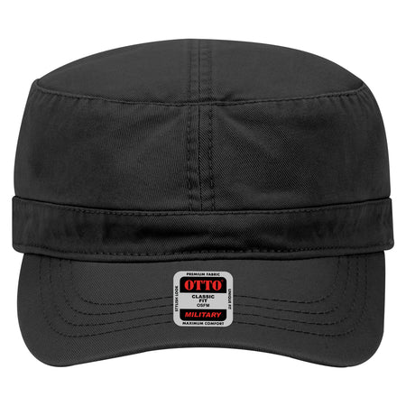 OTTO CAP Military Hat OTTO 109-791 Otto Cap 003 - Black OSFM - Adult