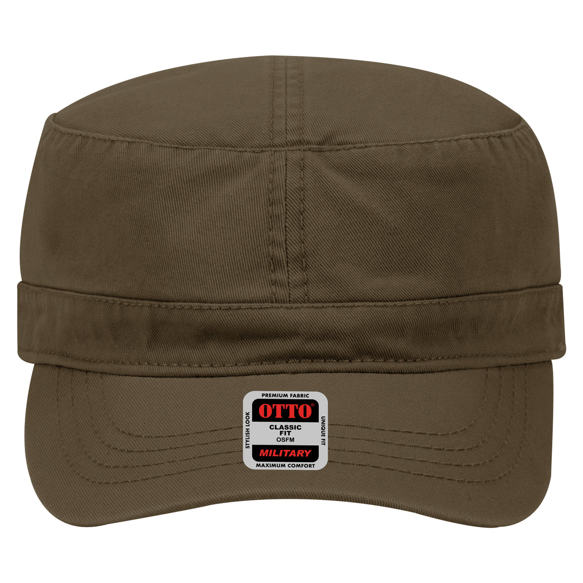 OTTO CAP Military Hat OTTO 109-791 Otto Cap 039 - Dk. Brown OSFM - Adult