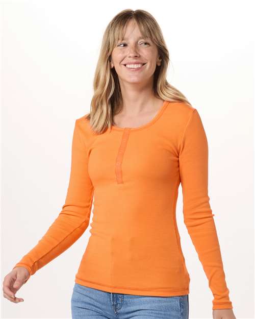 Boxercraft Women's Harper Long Sleeve Henley - Boxercraft BW2402