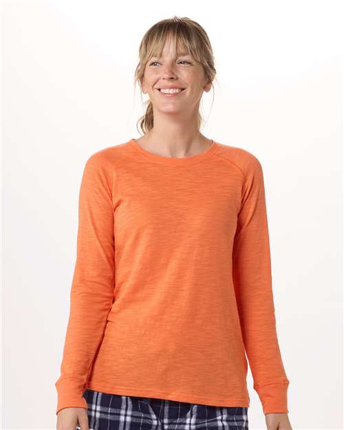 Boxercraft Women's Solid Preppy Patch Long Sleeve T-Shirt - Boxercraft BW3166