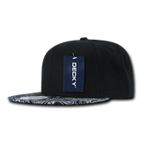 Decky 6 Panel High Profile Structured Bandanna Bill Snapback | Decky 1093