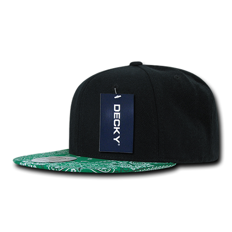Decky 6 Panel High Profile Structured Bandanna Bill Snapback | Decky 1093