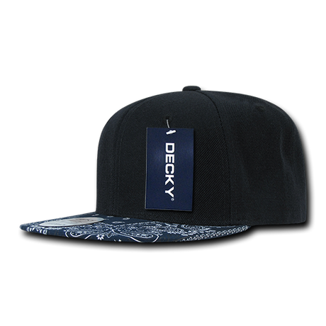 Decky 6 Panel High Profile Structured Bandanna Bill Snapback | Decky 1093