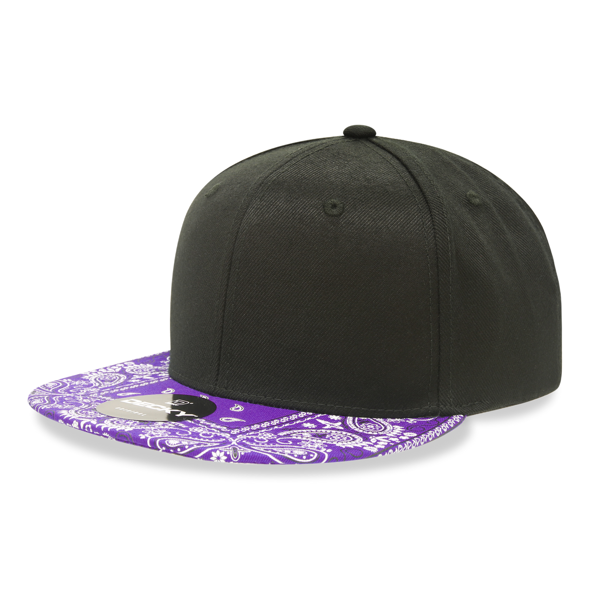 Decky 6 Panel High Profile Structured Bandanna Bill Snapback | Decky 1093