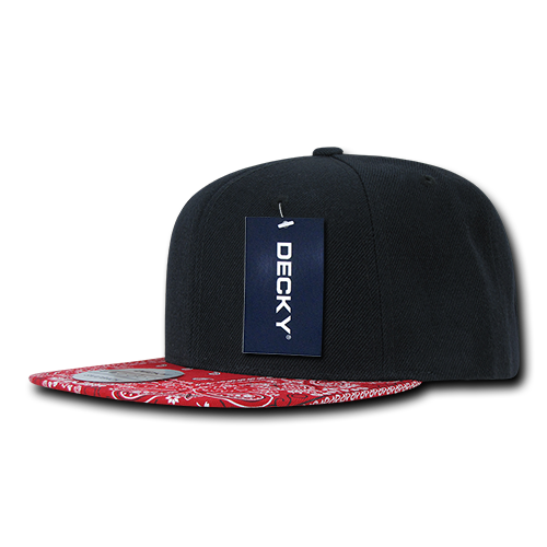 Decky 6 Panel High Profile Structured Bandanna Bill Snapback | Decky 1093