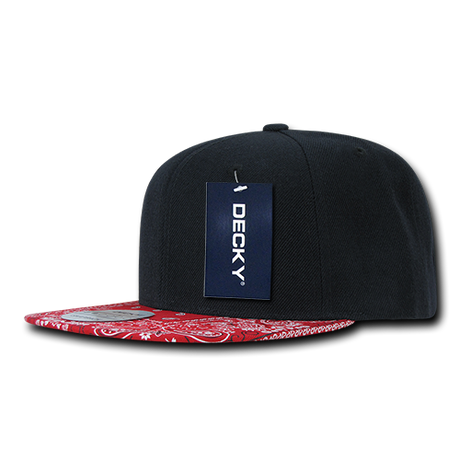 Decky 6 Panel High Profile Structured Bandanna Bill Snapback | Decky 1093