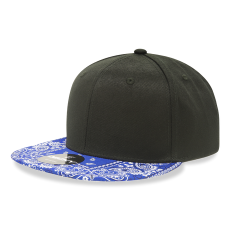 Decky 6 Panel High Profile Structured Bandanna Bill Snapback | Decky 1093