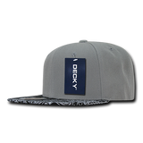 Decky 6 Panel High Profile Structured Bandanna Bill Snapback | Decky 1093