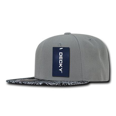 Decky 6 Panel High Profile Structured Bandanna Bill Snapback | Decky 1093
