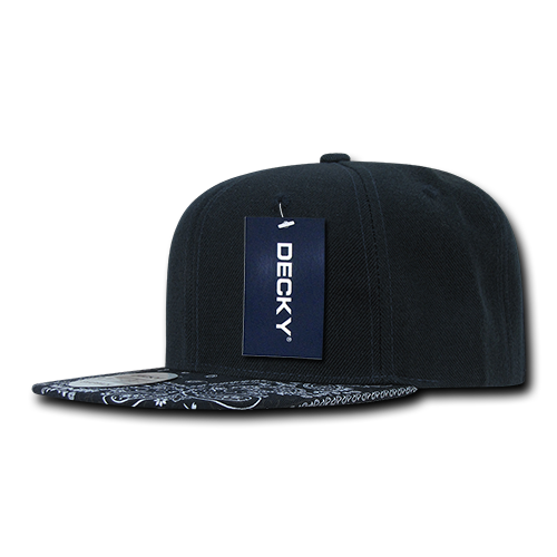 Decky 6 Panel High Profile Structured Bandanna Bill Snapback | Decky 1093