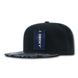 Decky 6 Panel High Profile Structured Bandanna Bill Snapback | Decky 1093
