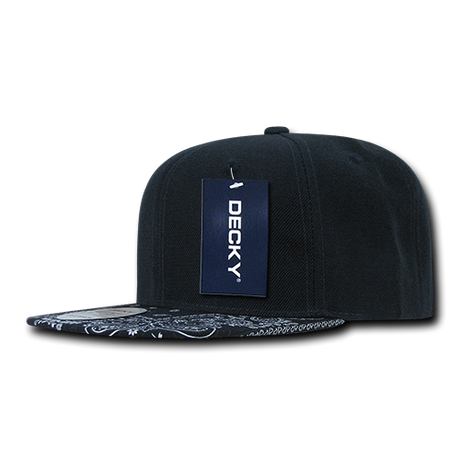 Decky 6 Panel High Profile Structured Bandanna Bill Snapback | Decky 1093