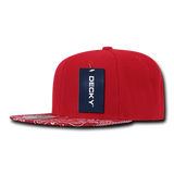 Decky 6 Panel High Profile Structured Bandanna Bill Snapback | Decky 1093