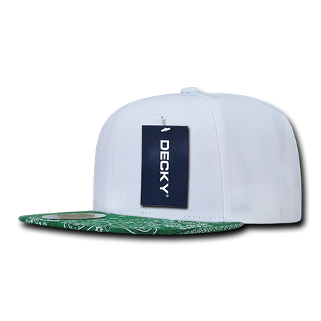 Decky 6 Panel High Profile Structured Bandanna Bill Snapback | Decky 1093