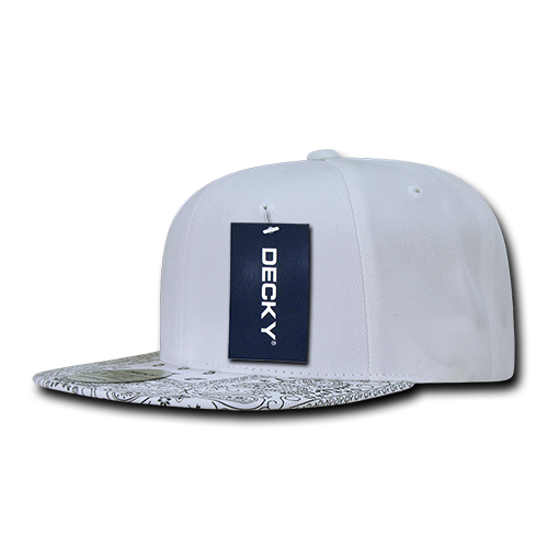 Decky 6 Panel High Profile Structured Bandanna Bill Snapback | Decky 1093