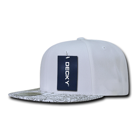 Decky 6 Panel High Profile Structured Bandanna Bill Snapback | Decky 1093