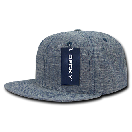 Decky 6 Panel High Profile Structured Denim Snapback | Decky 1094