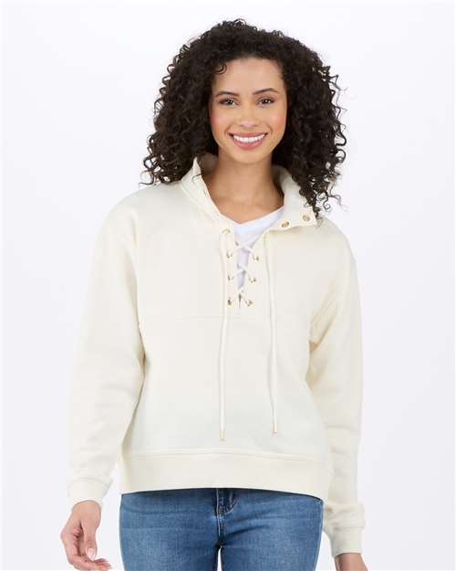 Boxercraft Women's Lace Up Pullover - Boxercraft BW5401
