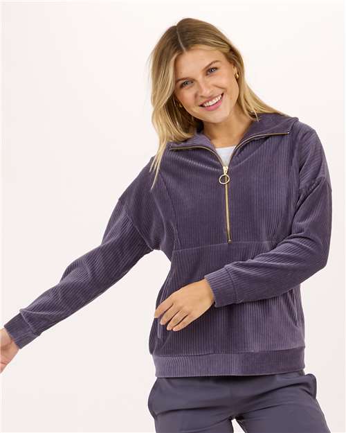 Boxercraft Women's Manchester Corded Quarter-Zip Pullover - Boxercraft BW5203