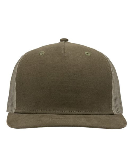 Sportsman Modern Five-Panel Trucker Fit Cap - Sportsman SP1550 Sportsman Dark Olive Green/ Khaki Adjustable