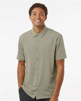 Adidas Men's Full Button Down Short Sleeve Shirt - Adidas A595