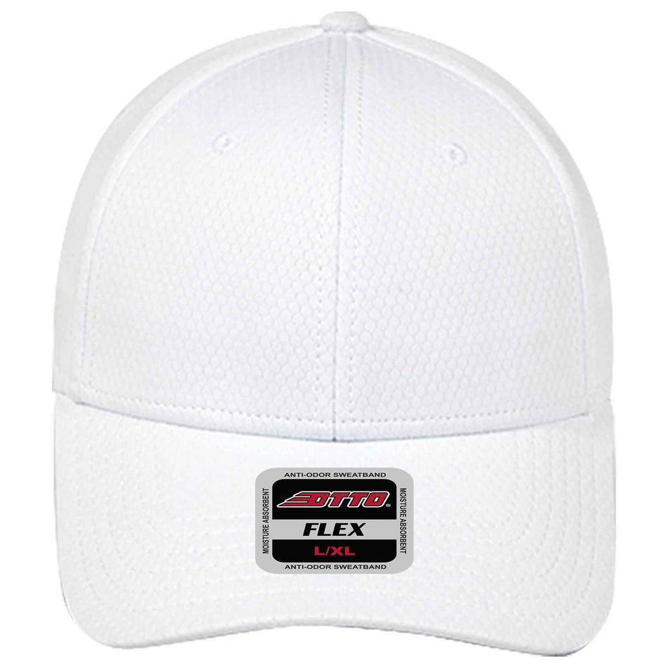 OTTO CAP "OTTO FLEX" 6 Panel Low Profile Baseball Cap OTTO 11-1160 Otto Cap 016 - White S/M