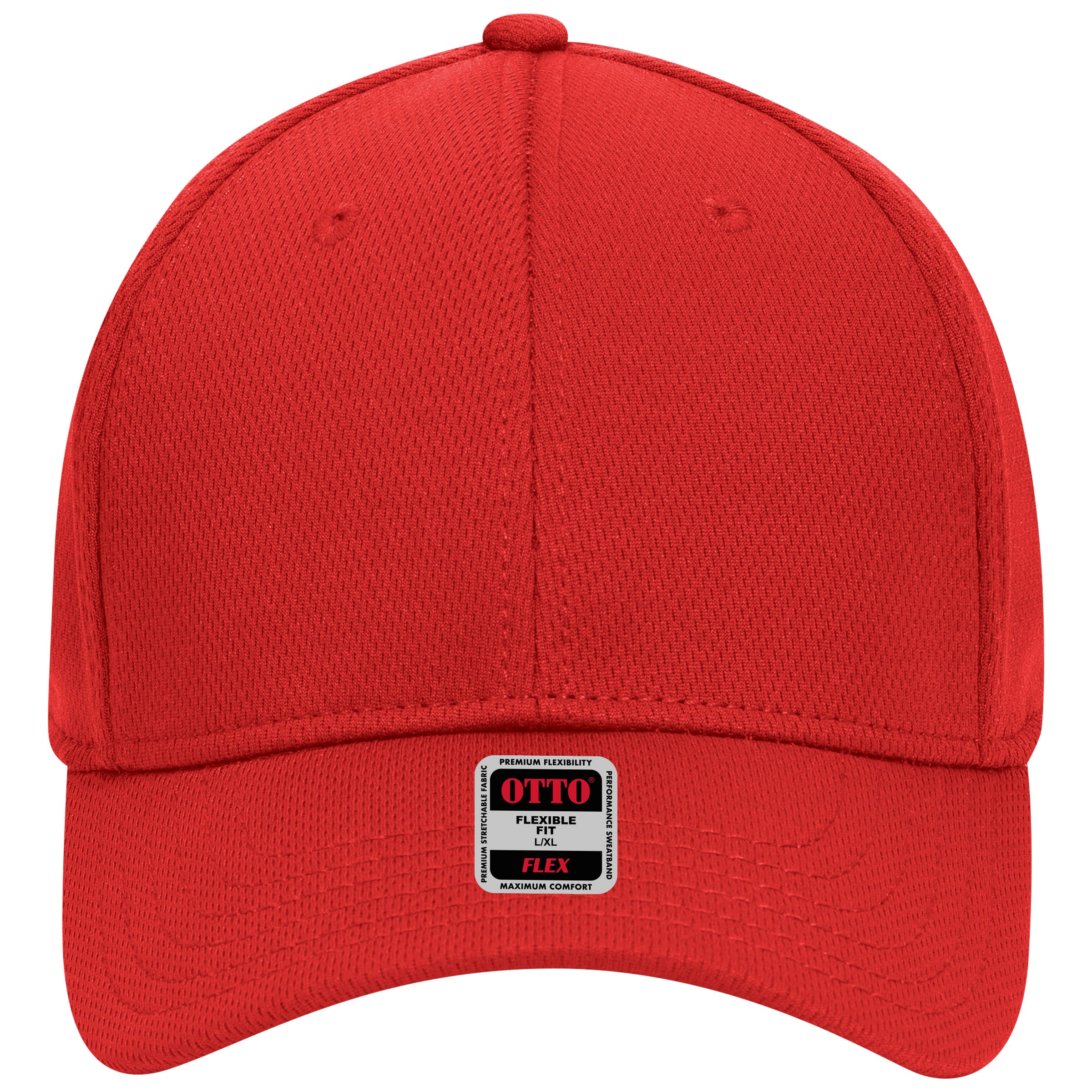 OTTO CAP "OTTO FLEX" 6 Panel Low Profile Baseball Cap OTTO 11-1162 Otto Cap 002 - Red S/M