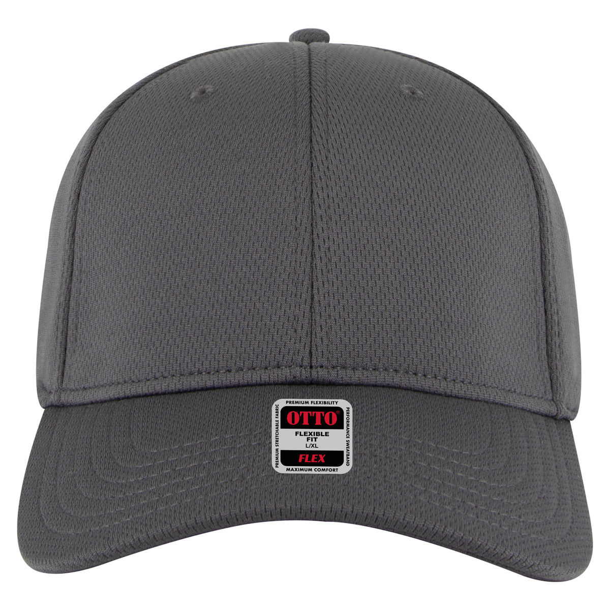 OTTO CAP "OTTO FLEX" 6 Panel Low Profile Baseball Cap OTTO 11-1162 Otto Cap 025 - Char. Gray S/M